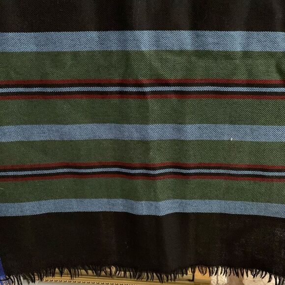 Navy plaid wrap. - Picture 2 of 7